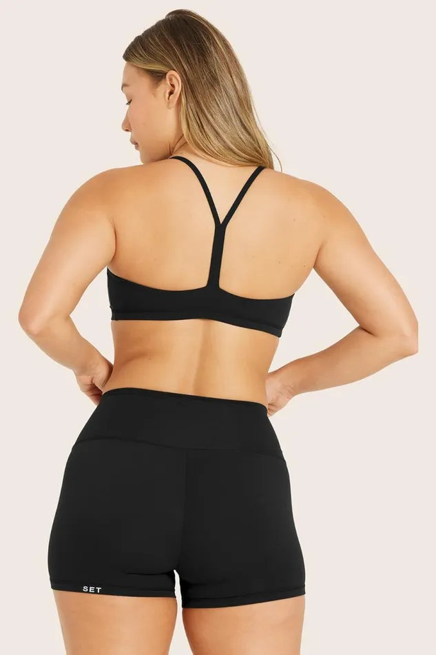 SET ACTIVE Activewear AIRLUXE BREATHE Y STRAP BRA 8211 ONYX 8211 Women