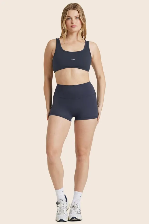 SET ACTIVE Bottoms AIRLUXE BREATHE MINI SHORTS 8211 SPADES 8211 Women