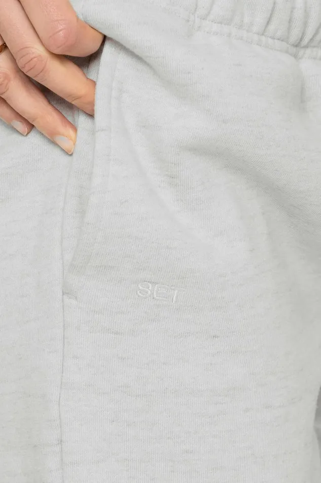 SET ACTIVE Bottoms HEAVYWEIGHT SWEATS SWEAT SHORTS 8211 HEATHER GREY 8211 Women
