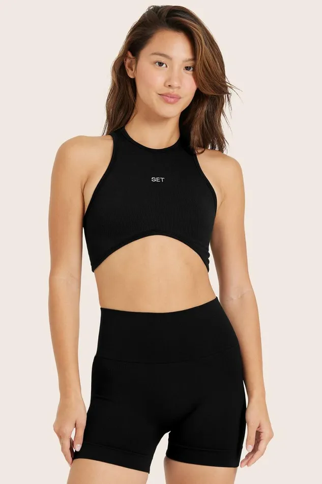 SET ACTIVE Bras Tops SCULPTFLEX POWER ANGLE BRA 8211 ONYX 8211 Women