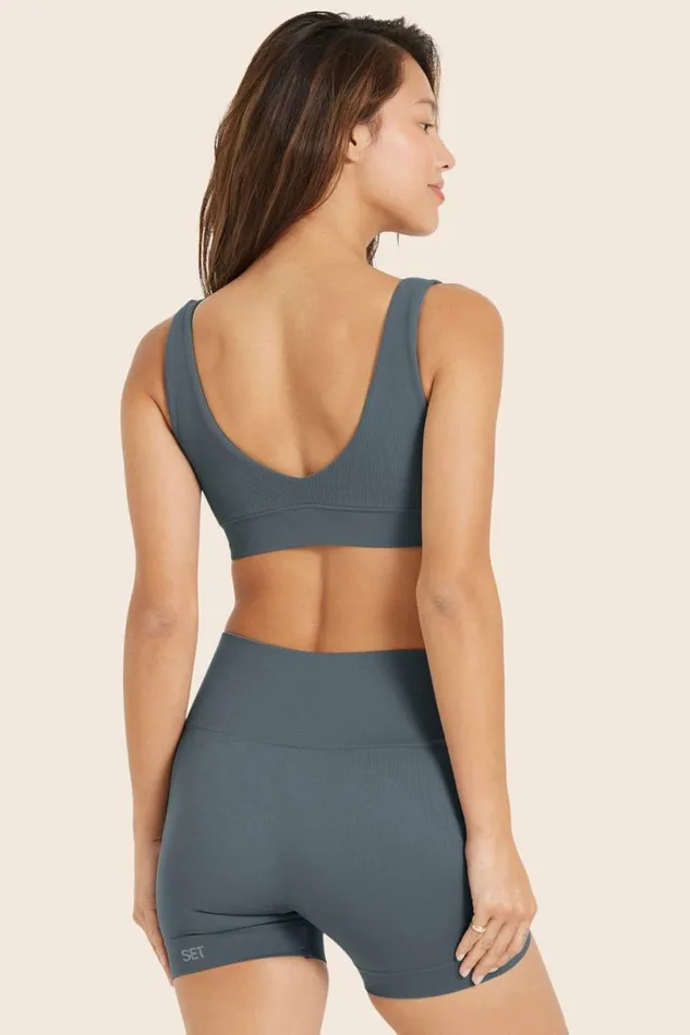 SET ACTIVE Bras Tops SCULPTFLEX POWER DIVE BRA 8211 SLATE 8211 Women
