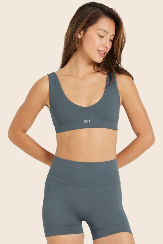 SET ACTIVE Bras Tops SCULPTFLEX POWER DIVE BRA 8211 SLATE 8211 Women