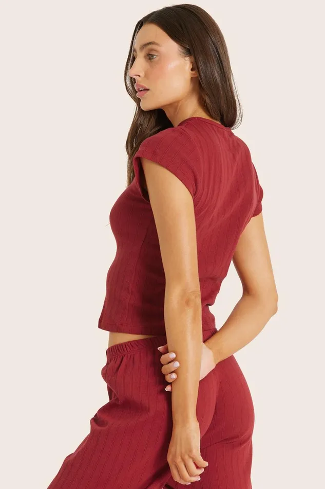 SET ACTIVE Lounge POINTELLE DAINTY TEE 8211 LOVE 8211 Women
