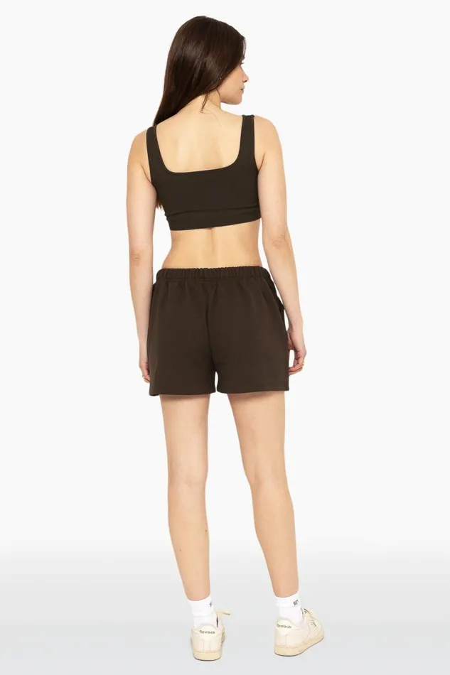 SET ACTIVE Sweats HEAVYWEIGHT SWEATS SWEAT SHORTS 8211 ESPRESSO 8211 Women