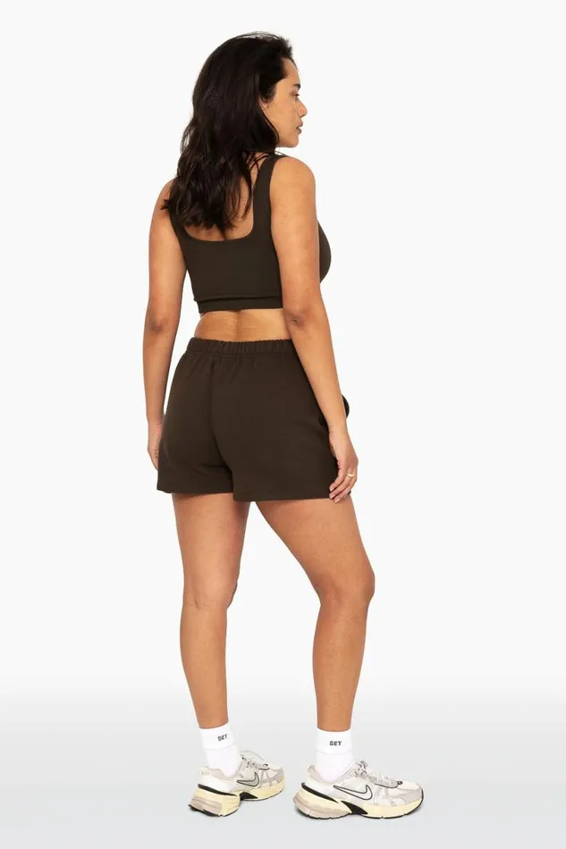SET ACTIVE Sweats HEAVYWEIGHT SWEATS SWEAT SHORTS 8211 ESPRESSO 8211 Women
