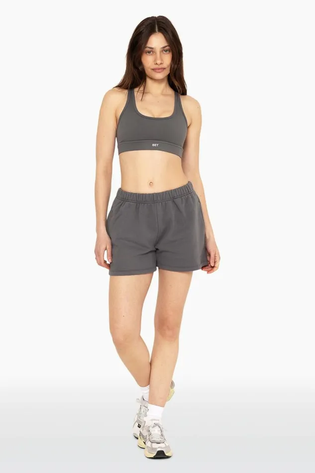 SET ACTIVE Sweats HEAVYWEIGHT SWEATS SWEAT SHORTS 8211 GRAPHITE 8211 Women