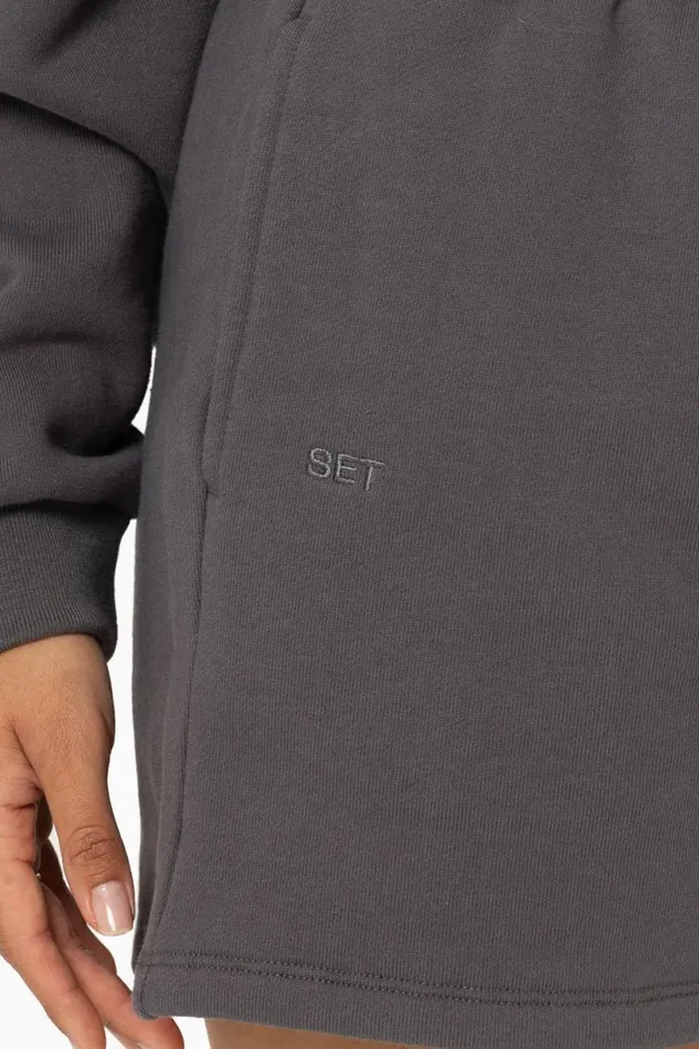 SET ACTIVE Sweats HEAVYWEIGHT SWEATS SWEAT SHORTS 8211 GRAPHITE 8211 Women