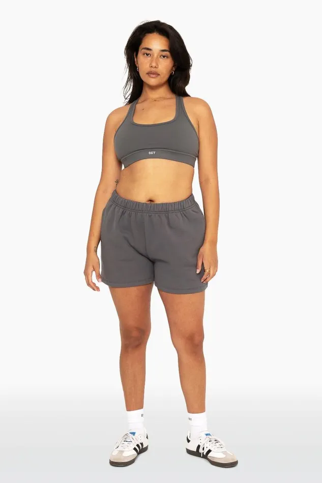 SET ACTIVE Sweats HEAVYWEIGHT SWEATS SWEAT SHORTS 8211 GRAPHITE 8211 Women