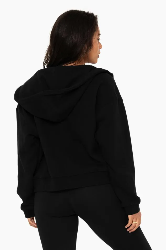 SET ACTIVE Tops HEAVYWEIGHT SWEATS ZIP HOODIE 8211 ONYX 8211 Women