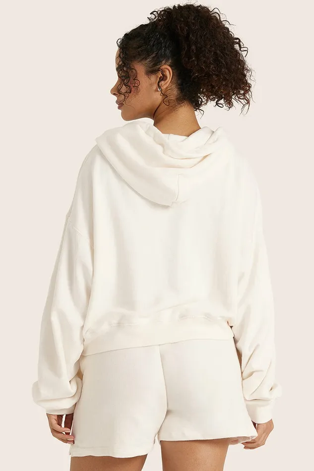 SET ACTIVE Tops LIGHTWEIGHT SWEATS CLASSIC ZIP HOODIE 8211 BLANC 8211 Women