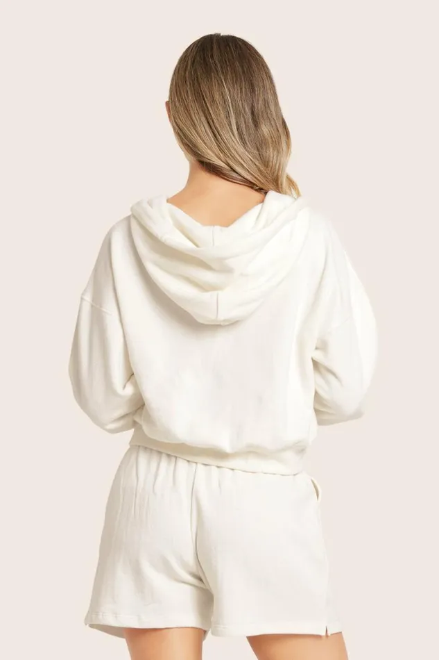 SET ACTIVE Tops LIGHTWEIGHT SWEATS CLASSIC ZIP HOODIE 8211 BLANC 8211 Women