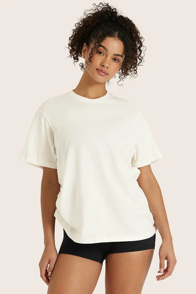 SET ACTIVE Tops Tanks Tees CLASSIC COTTON DAILY BOYFRIEND TEE 8211 BLANC 8211 Women