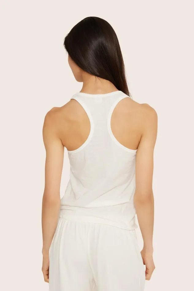SET ACTIVE Tops Tanks Tees CLASSIC COTTON DAILY RACER TANK 8211 BLANC 8211 Women