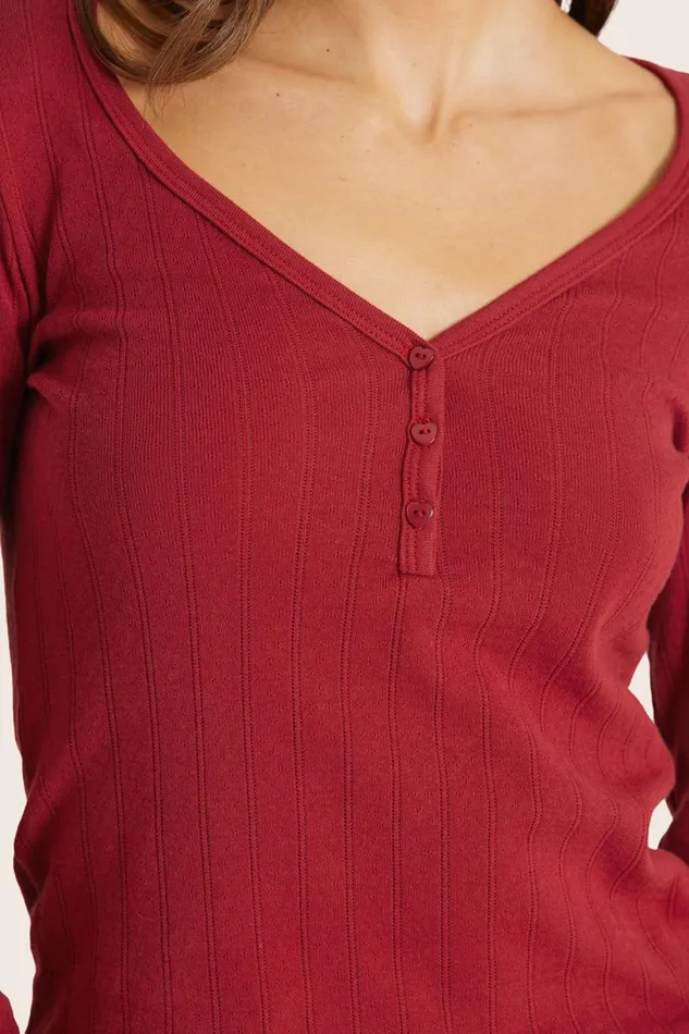 SET ACTIVE Tops Tanks Tees POINTELLE DAINTY HENLEY 8211 LOVE 8211 Women