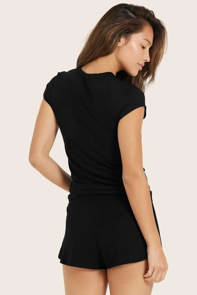 SET ACTIVE Tops Tanks Tees SLEEP JERSEY GIRLFRIEND TEE 8211 ONYX 8211 Women