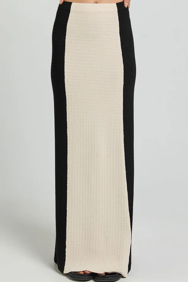 Seven Wonders 8211 Elita Maxi Skirt In BlackLatte Women Showpo Skirts