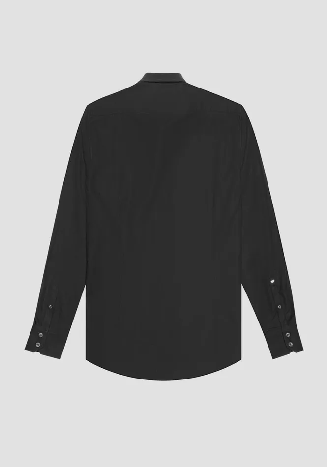 Shirts Men Antony Morato Napoli Slim Fit Shirt In 100 Cotton Black