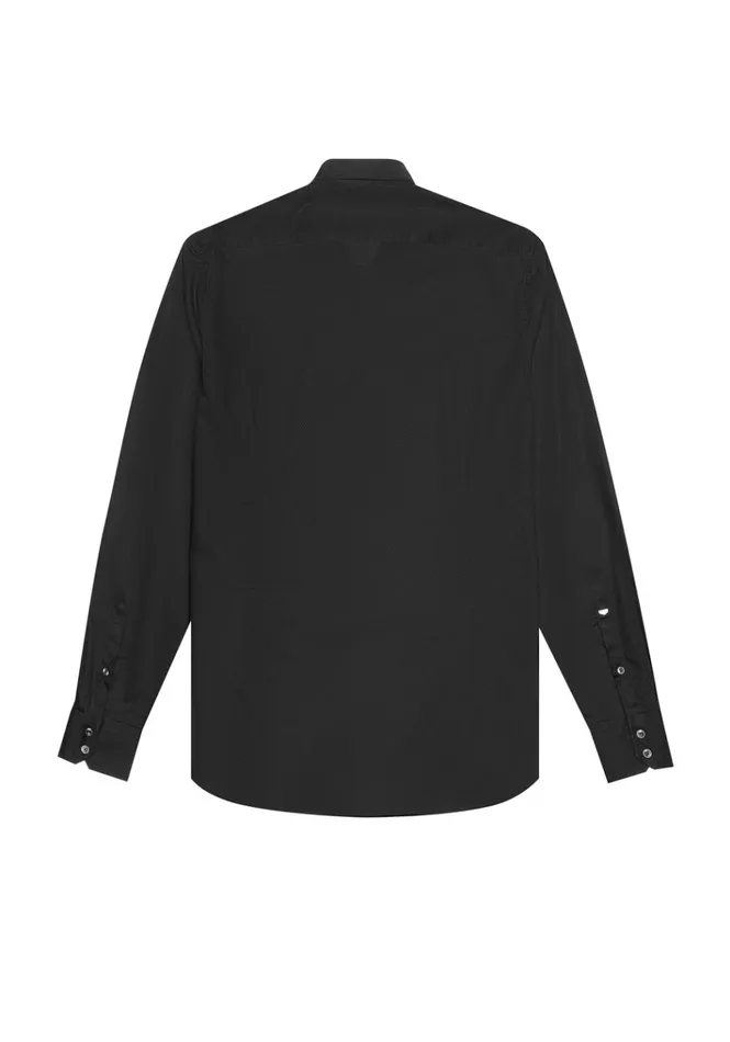 Shirts Men Antony Morato Napoli Slim Fit Shirt In 100 Cotton Black