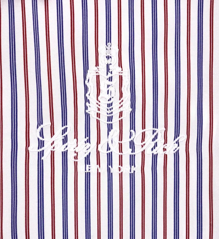 Shirts Men Sporty and Rich Vendome Oversized Shirt 8211 NavyRedWhite