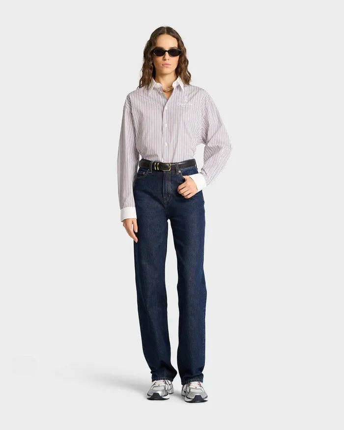 Shirts Men Sporty and Rich Vendome Oversized Shirt 8211 NavyRedWhite