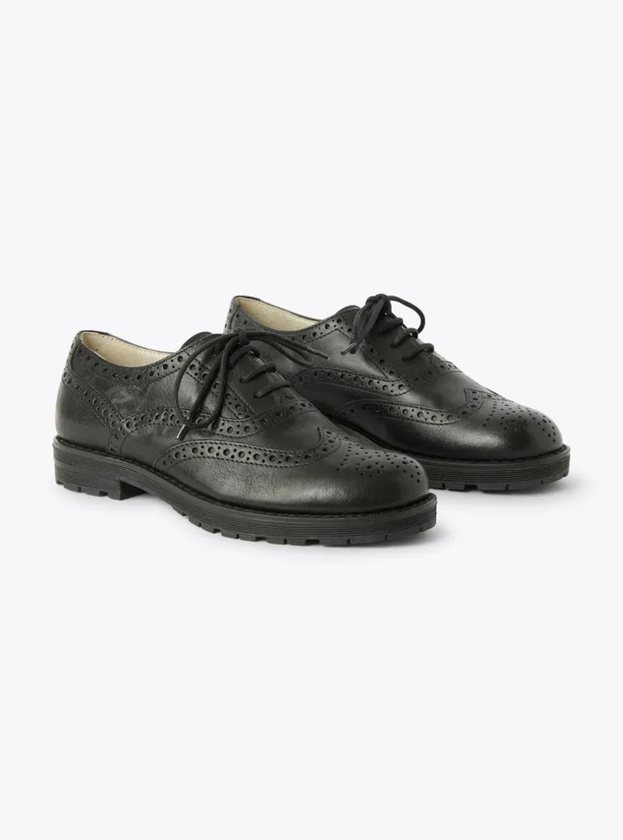 Shoes Boy 216 Il Gufo Laceup Shoe In Nappa Leather