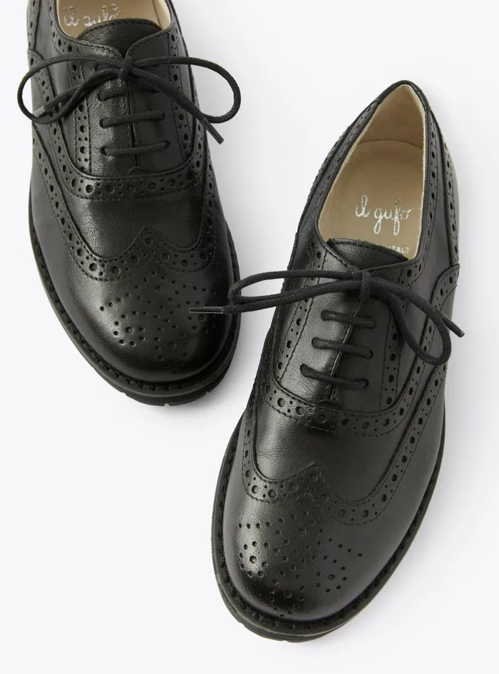 Shoes Boy 216 Il Gufo Laceup Shoe In Nappa Leather