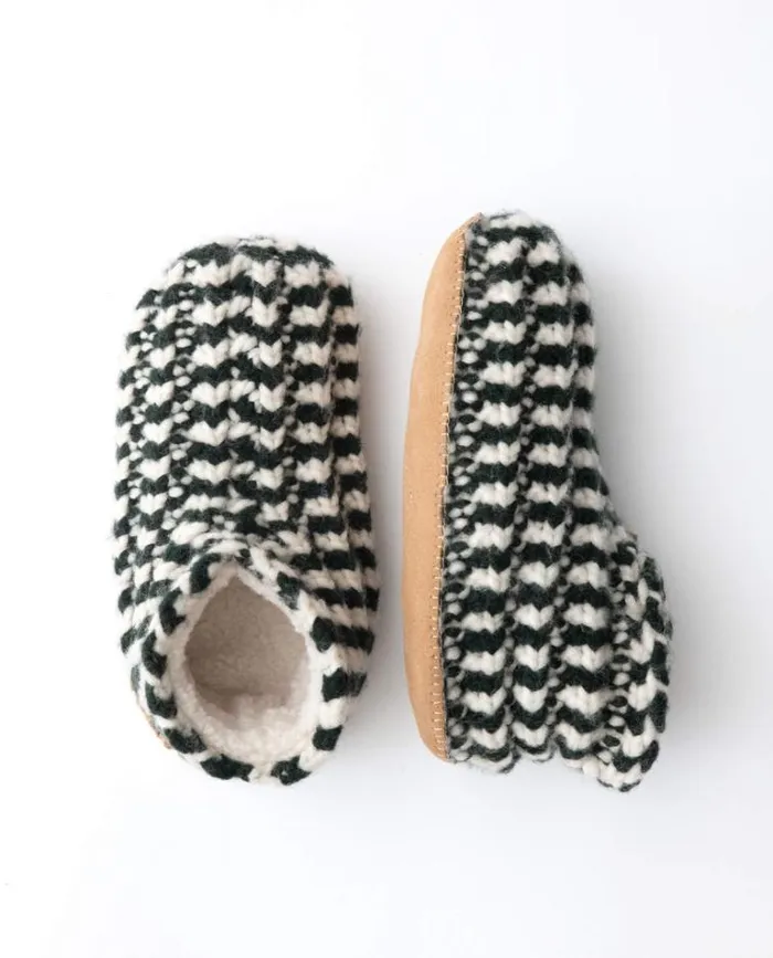 Shoes Women039s The Great The Bootie Slipper Black And Cream Stripe