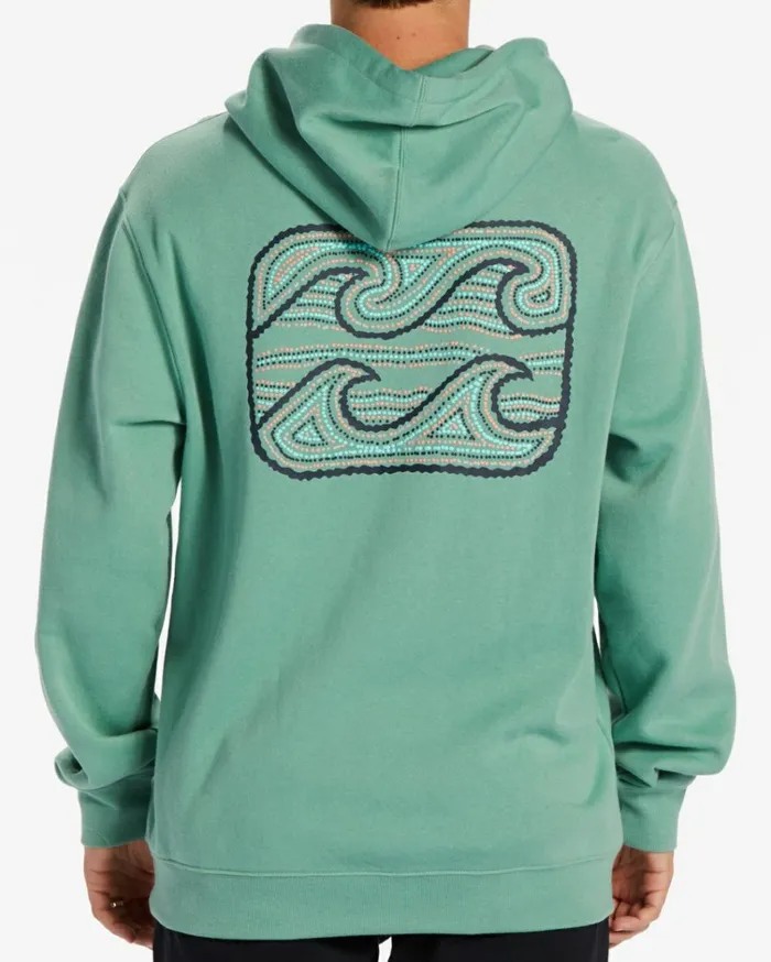 Short Sands Hoodie Dusty Green Men Billabong Hoodies and Fleece