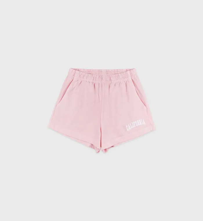 Shorts Women Sporty and Rich California Disco Short 8211 BalletWhite