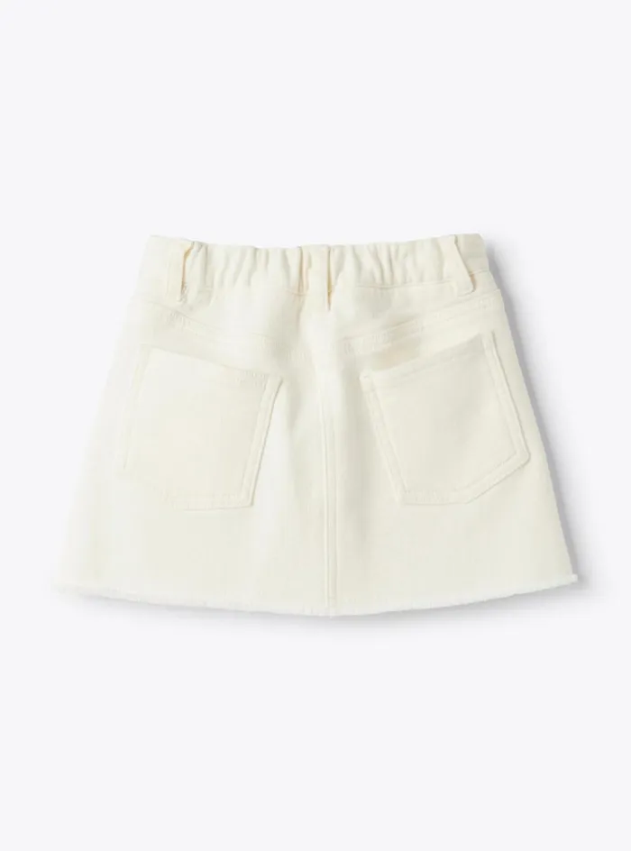 Skirts Girl 216 Il Gufo Frayed Denim Skirt