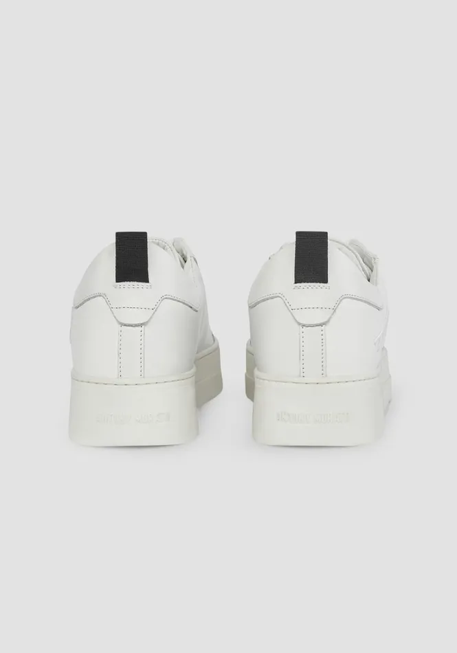 Sneakers Men Antony Morato Flare LowTop Sneakers In 100 Leather With Side Logo White
