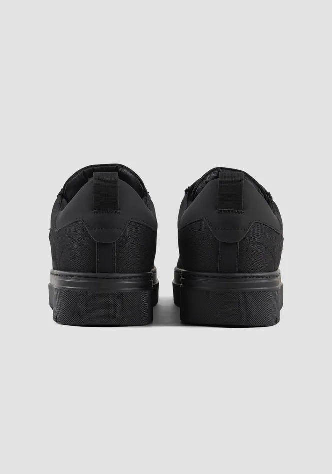 Sneakers Men Antony Morato Metal Bold Sneakers In Recycled Fabric And Nabuk Black