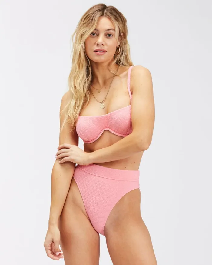 So Dazed Maui Rider HighWaisted Bikini Bottoms Pink Sunset Women Billabong Bikinis