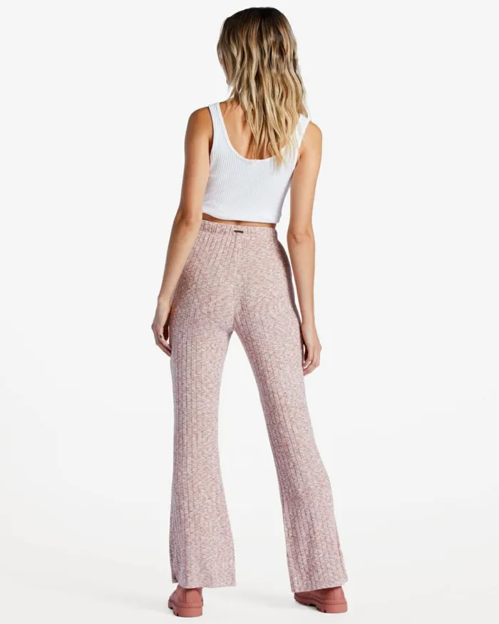 So Easy Flare Knitted Flared Trousers Sweet Tea Women Billabong Pants