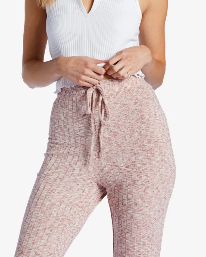 So Easy Flare Knitted Flared Trousers Sweet Tea Women Billabong Pants