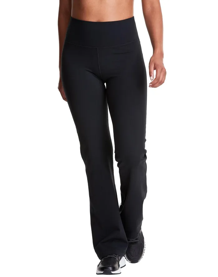 Soft Touch Flare Leggings Anti Odor C Logo 315034 Black Women Champion Pants