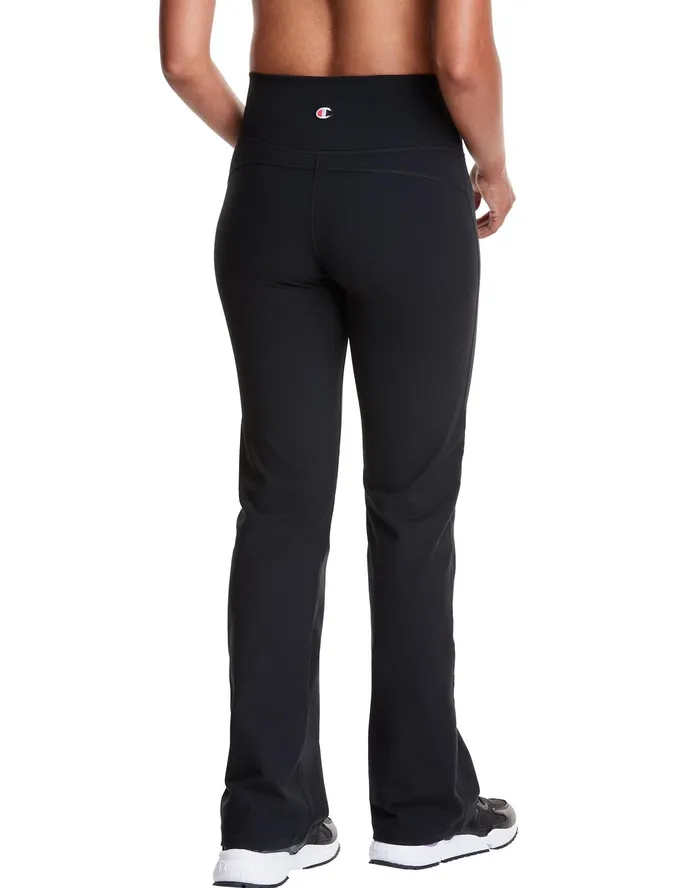 Soft Touch Flare Leggings Anti Odor C Logo 315034 Black Women Champion Pants