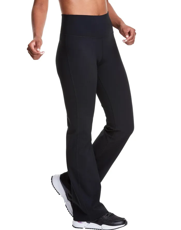 Soft Touch Flare Leggings Anti Odor C Logo 315034 Black Women Champion Pants