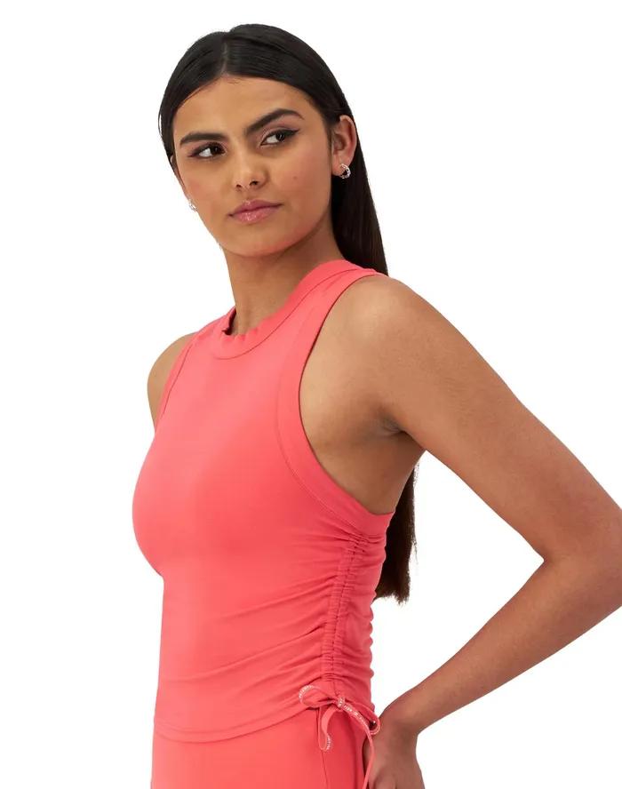 Soft Touch Ruched Tank Top High Tide Coral Women Champion TShirts and Tops