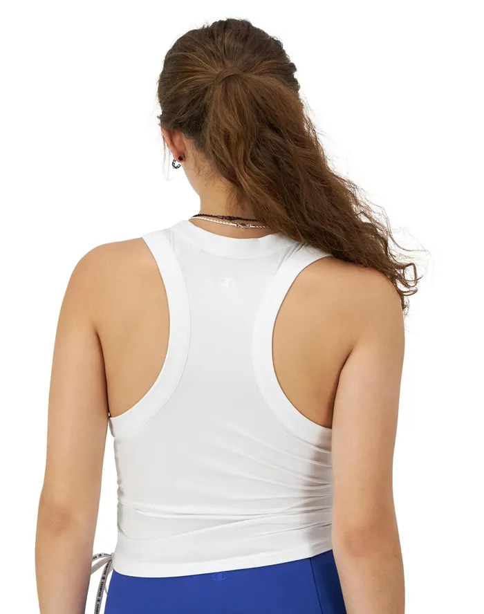 Soft Touch Ruched Tank Top White Women Champion TShirts and Tops