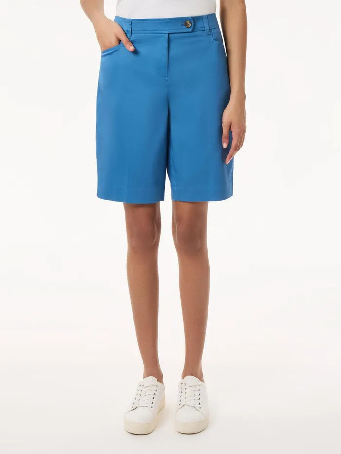Solid Fly Front Bermuda Short Women Jones New York Pants and Skirts