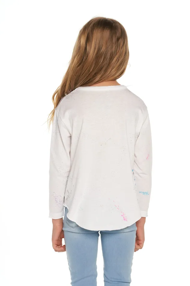 Splatter Paint Animal Heart Girls Tops Chaser Brand