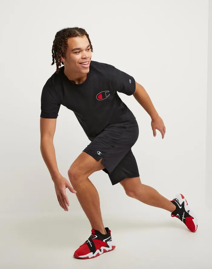Sport Shorts Moisture Wicking 10034 Black Men Champion Shorts