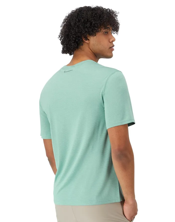 Sport TShirt Wicking AntiOdor C Logo Nimbus Green Heather Men Champion TShirts and Tops