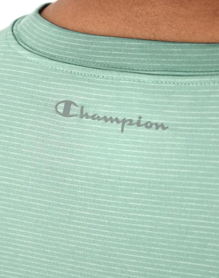 Sport TShirt Wicking AntiOdor C Logo Nimbus Green Heather Men Champion TShirts and Tops