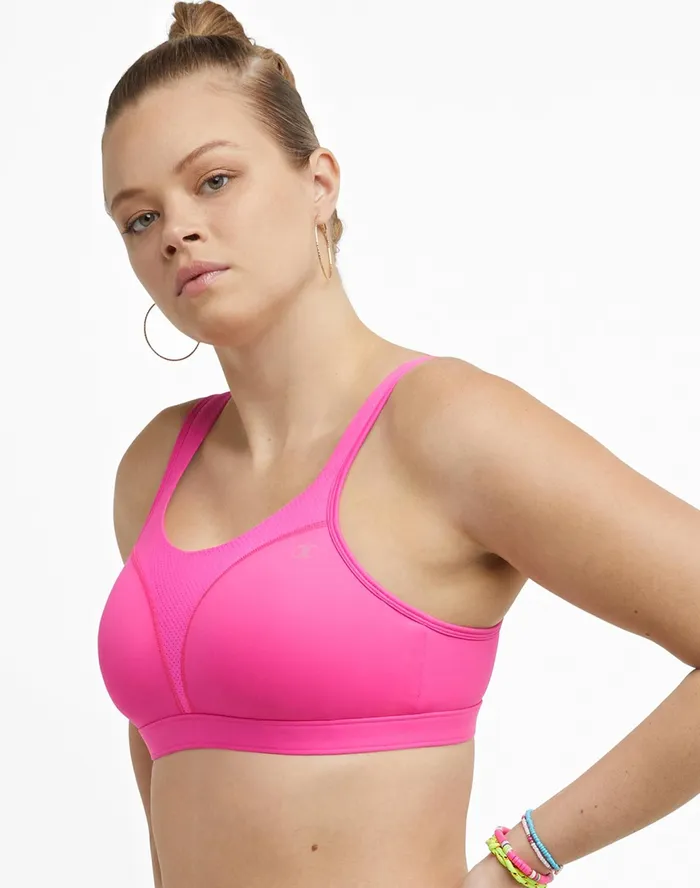 Spot Comfort HighImpact Sports Bra C Logo Pinksicle Women Champion Sports Bras and Bralettes