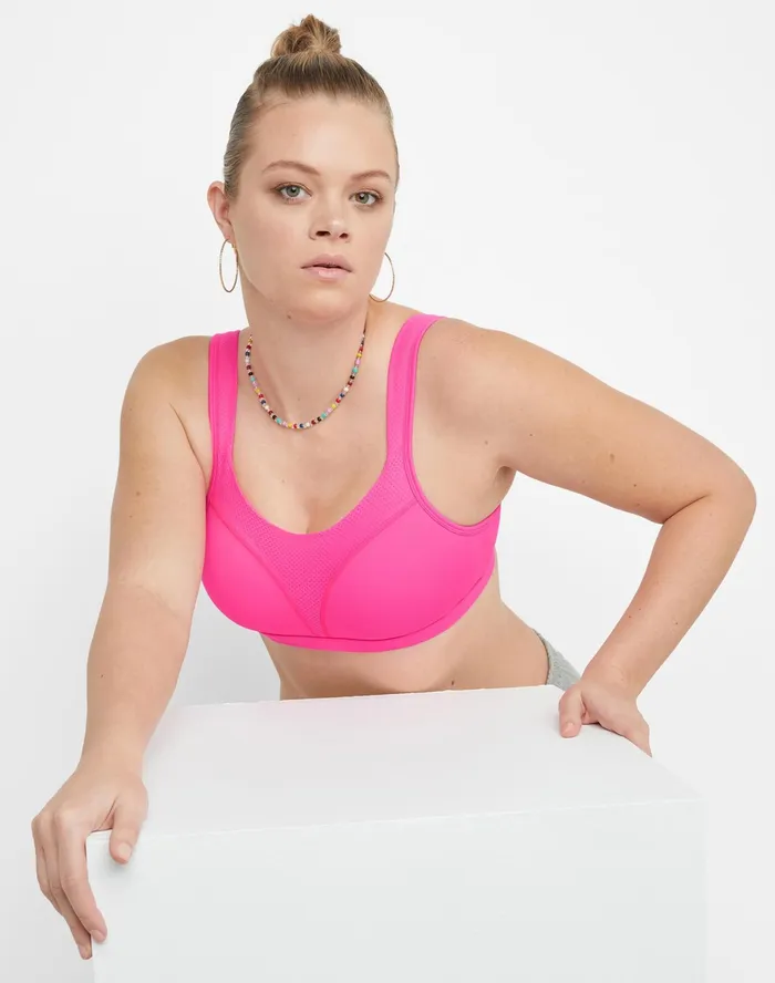 Spot Comfort HighImpact Sports Bra C Logo Pinksicle Women Champion Sports Bras and Bralettes