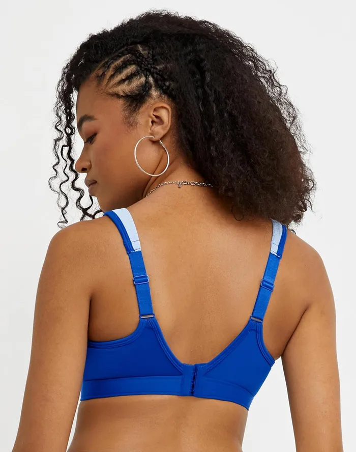 Spot Comfort HighImpact Sports Bra C Logo Surf The Webocean Front Blue Women Champion Sports Bras and Bralettes