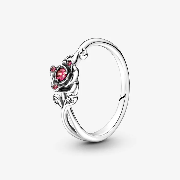 Stackable Rings Women Pandora Disney Beauty And The Beast Rose Ring