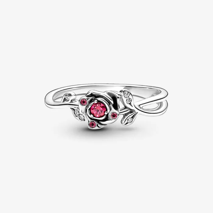 Stackable Rings Women Pandora Disney Beauty And The Beast Rose Ring